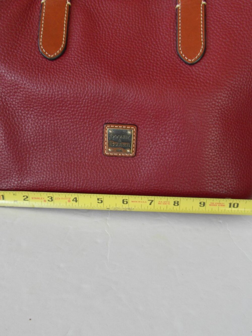 Dooney & Bourke CRANBERRY/WINE  Pebble Leather Brielle Tote - Picture 3 of 10